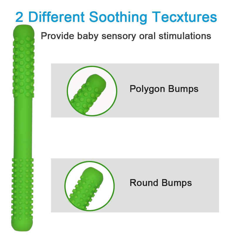 [Australia] - Hollow Teething Tubes Toys for Babies Girls Boys, 5 Pack Silicone Baby Teether Toy Tube for Infants with Nursing Biting Chewing, Chew Straws for Toddlers 6-12 Months (Style A) Style A 