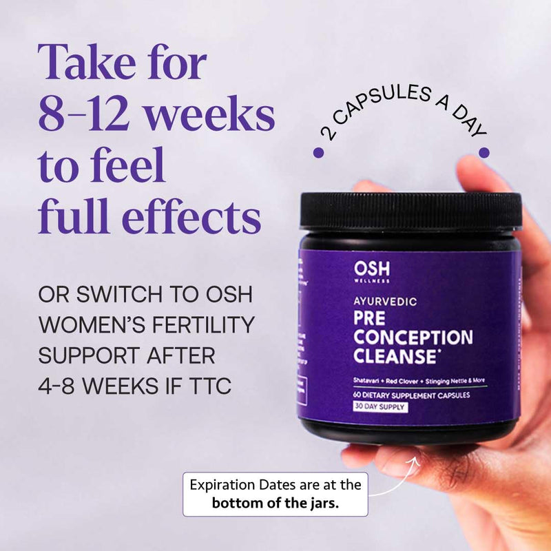 [Australia] - Ayurvedic Preconception Cleanse | Ovarian & Uterus Cleanse for Hormonal Balance | Birth Control Cleanse | PCOS Supplements | Cycle Regularity | with Stinging Nettle, Red Clover | 30 Day Supply Pre Conception Cleanse 120 Count (Pack of 1) 