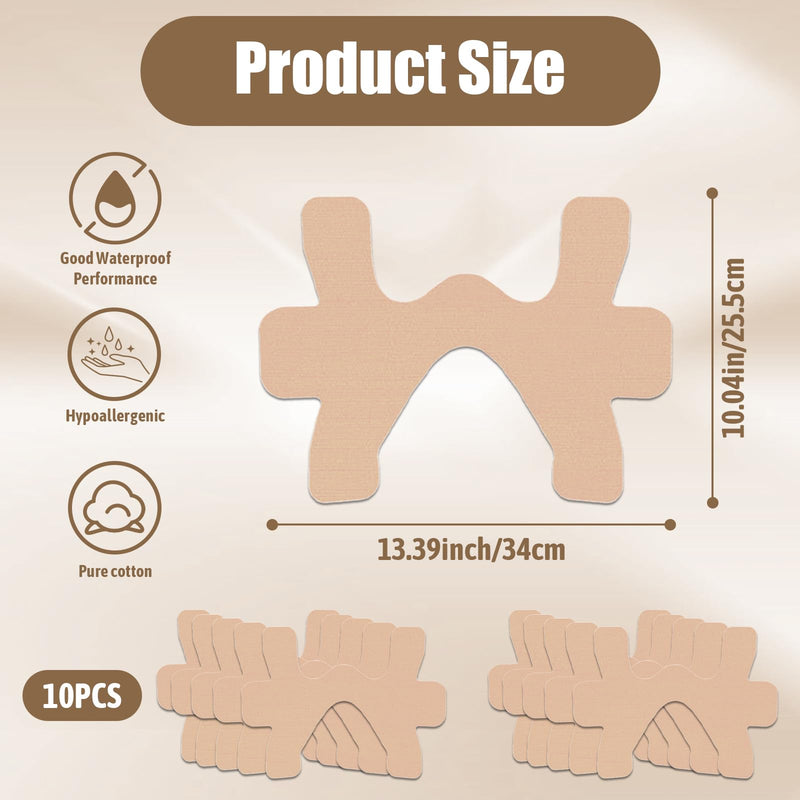 Yootiko 10 Pcs Precut Kinesiology Tape for Ankle, Minimize Ankle Sprain Provides Support Ligament, Waterproof and Breathable Hypoallergenic Ankle (Skin Color)