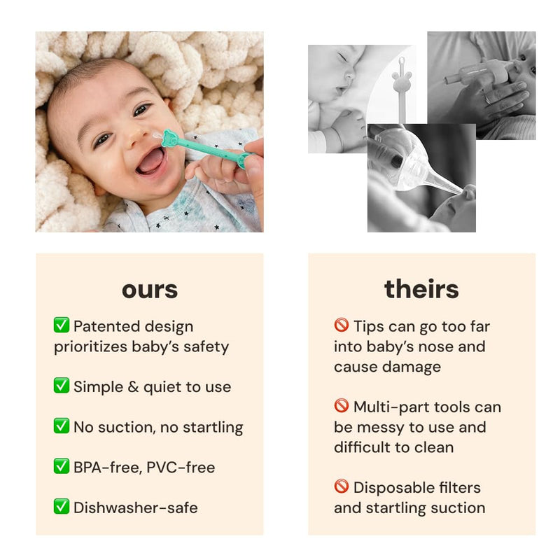 [Australia] - oogiebear: Baby Nose Cleaner & Ear Wax Removal Tool - Safe Booger & Earwax Removal for Newborns, Infants, Toddlers - Dual-Ended - Essential Baby Stuff, Diaper Bag Must-Have, with CASE Blue 1 Pack - Blue w/ Case 