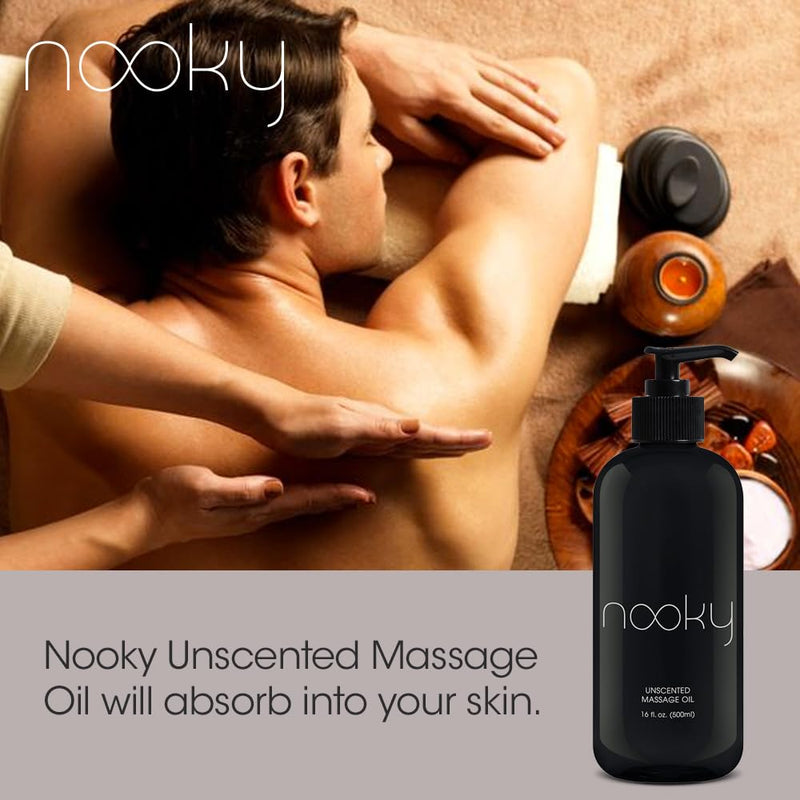 [Australia] - Massage Oil with Fractionated Coconut Oil for Massaging 16 Ounce (Unscented) Unscented 