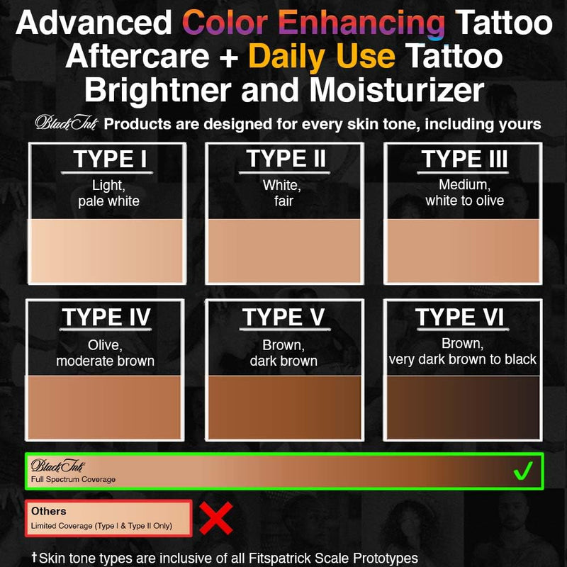[Australia] - BLACK INK Advanced Color Enhancing Tattoo Aftercare + Daily Use Tattoo Brightener & Moisturizer Cream for All Skin Tones & Ink Colors • Organic & Vegan All-Natural Care Tattoo Lotion • Made in the USA 1.50 Fl Oz (Pack of 1) 