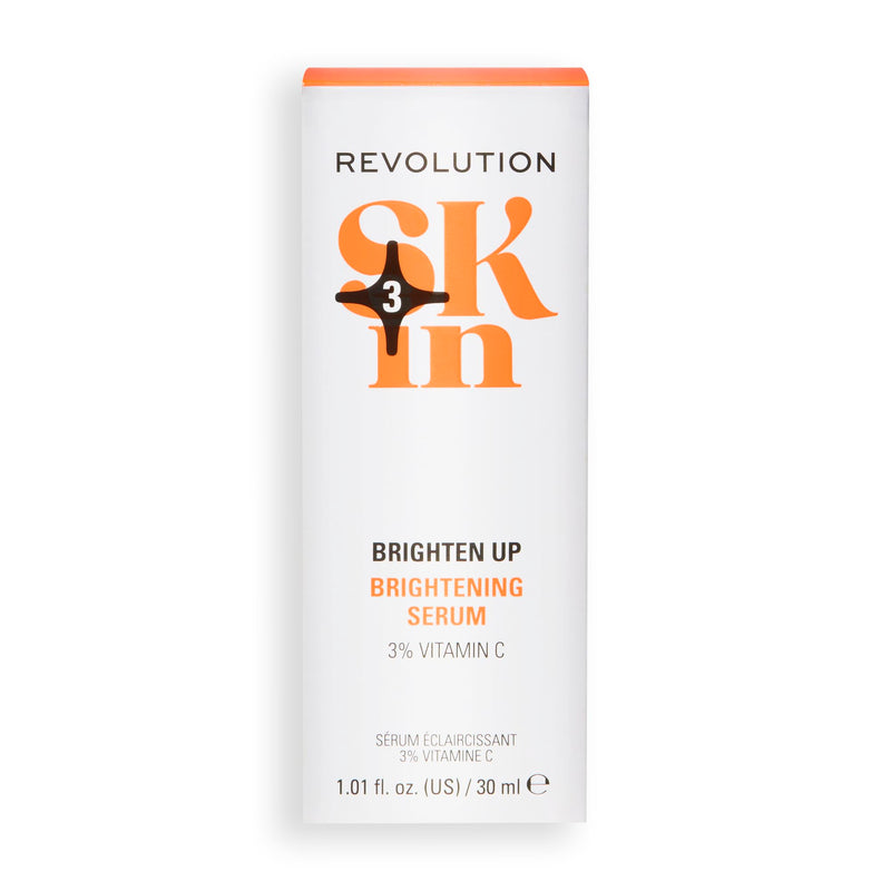 Revolution Skin Brighten Up 3% Vitamin C Brightening Face Serum, 1.01 fl oz | Helps Even Skin Tone with Vitamin C, Vegan & Cruelty-Free 1.01 Fl Oz (Pack of 1)