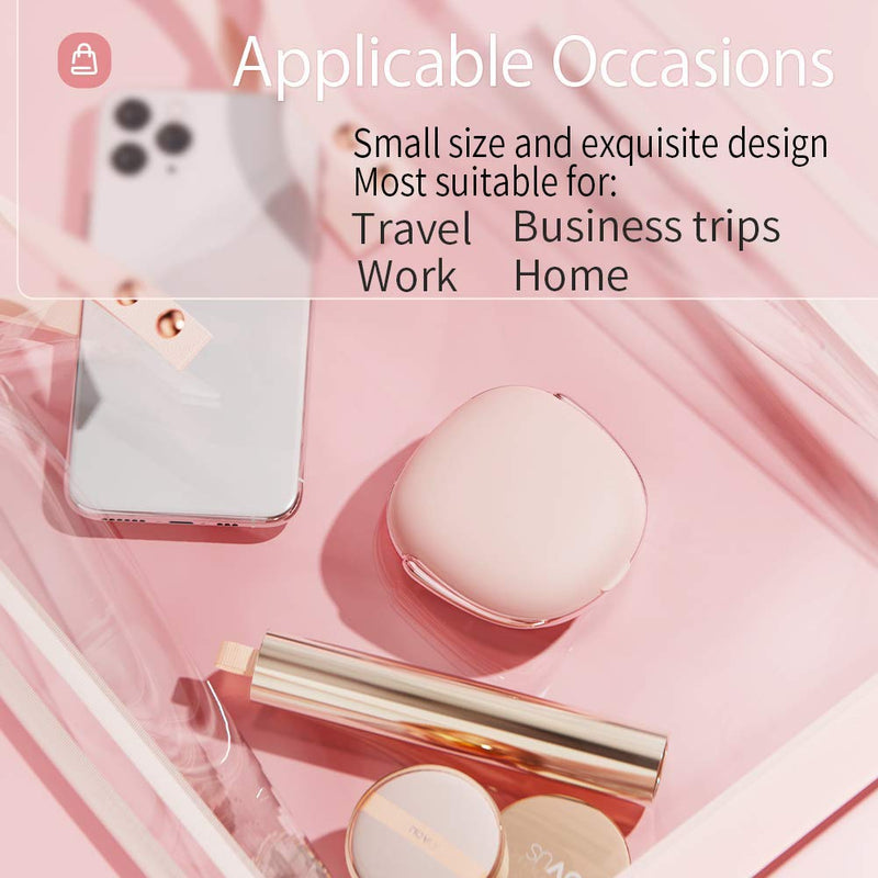 [Australia] - Contact Lens Cleaner, OFONE Fast Vibration Rechargeable Contact Lens Cleaner Case with Mirror & Remover Applicater Portable Contact Lens Cleaning Machine for Travel & Home (Pink) Pink 