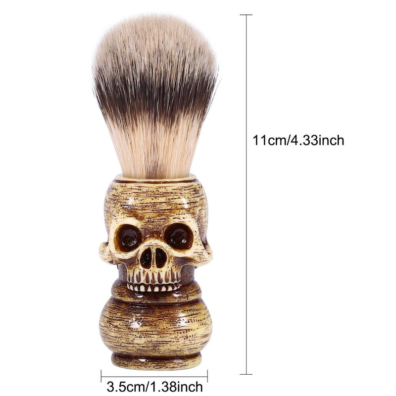 【𝐂𝐡𝐫𝐢𝐬𝐭𝐦𝐚𝐬 𝐃𝐞𝐚𝐥𝐬】 Mens Skull Head Salon Beard Shaving Brush