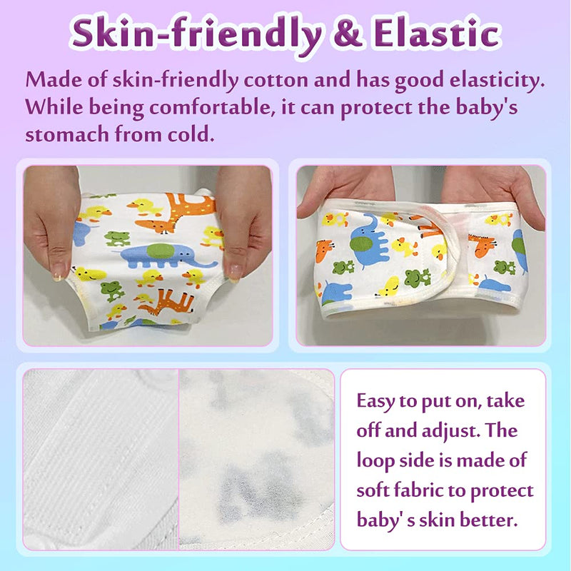 [Australia] - Mybow Umbilical Cord Cover for Newborn Baby Belly Button Band Tummy Wrap Infant Abdominal Binder Umbilical Hernia Belt Baby Colic Wrap Belly Protector Cloth Wrap 