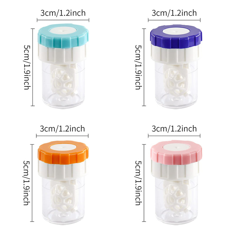 [Australia] - High-quality contact lens containers, contact lens cleaners, 4 pieces of contact lens storage, contact lens containers, contact lens boxes with baskets, contact lens color contact lens containers 