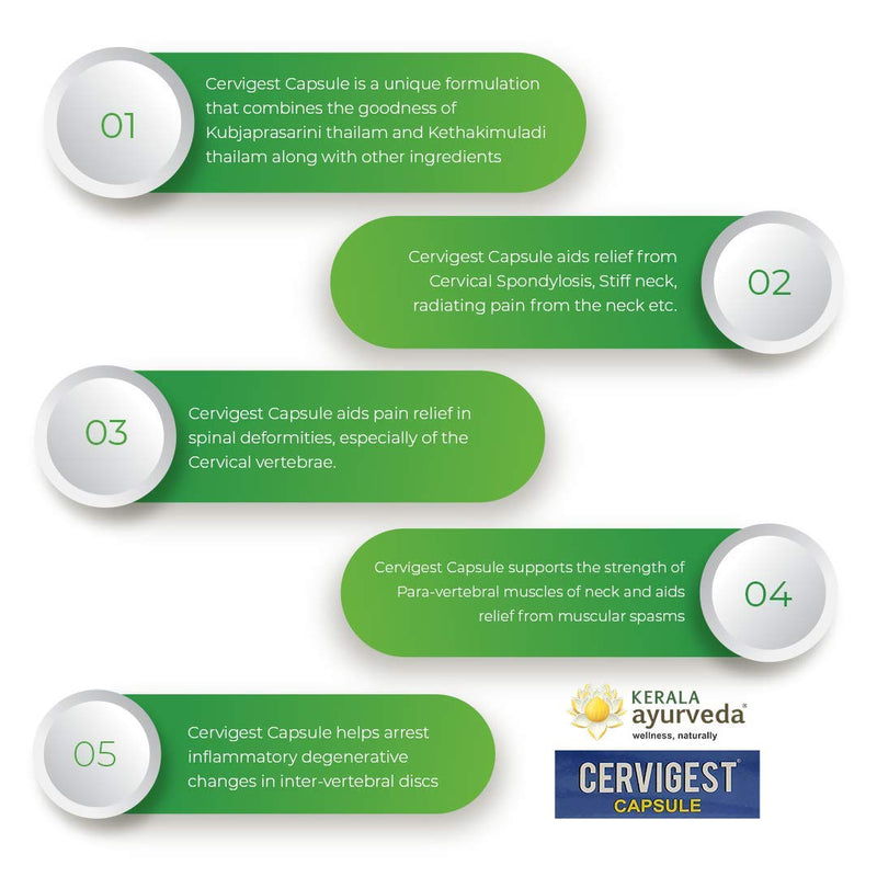 Kerala Ayurveda Cervigest Capsule- 90 CountOne Free Prakruthi Ginger Candy for Each Order.