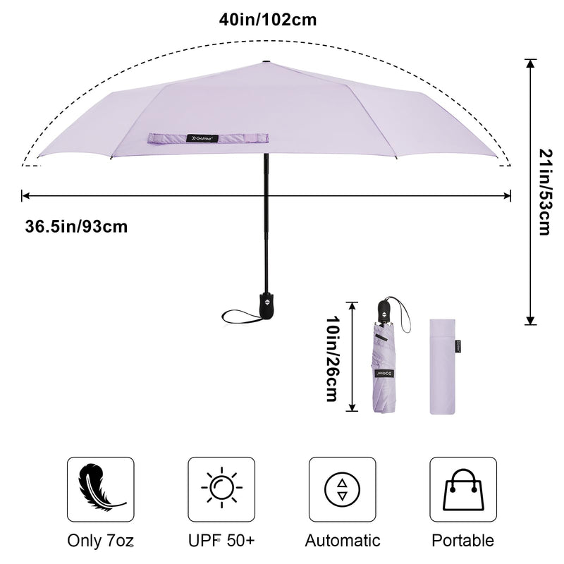 G4Free Travel Umbrella Ultralight UPF 50+ UV Protection Compact Umbrella Super Slim Small Mini Automatic Open and Close