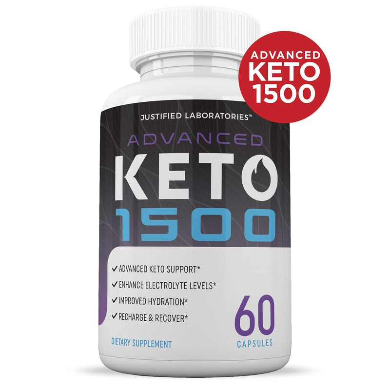 [Australia] - Justified Laboratories (2 Pack Advanced Keto 1500 Keto Pills 1275MG New & Improved Formula Contains Apple Cider Vinegar Extra Virgin Olive Oil Powder Green Tea Leaf 120 Capsules 60 Count (Pack of 2) 