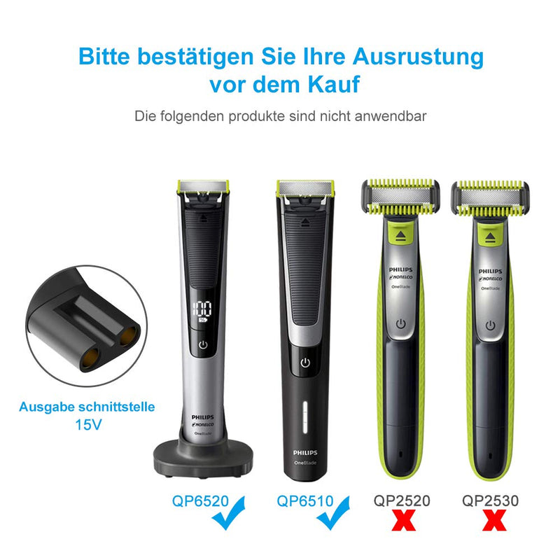 [Australia] - 15V HQ8505 Shaver Power Supply Charger Charging Cable for Philips Series 9000 5000 7000 Oneblade-Pro at HQ MG BG HC PT BT Aquatouch Depilador BodyGroome Shaver Charger Cable 