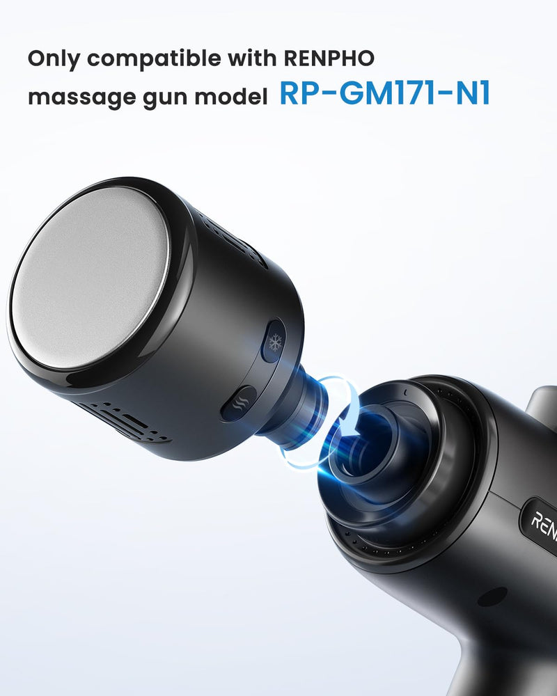 [Australia] - RENPHO Massage Gun Head with Heat and Cool for Model RP-GM171-N1, R-WMG08, Percussion Muscle Massager Attachment, Portable Rechargeable Handheld Accessory 