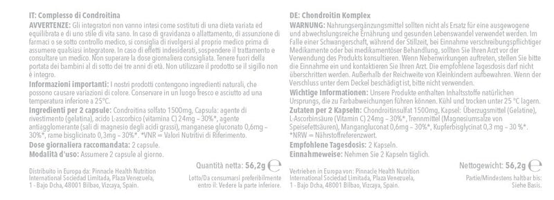 Chondroitin Complex with Vitamin C, Copper & Manganese | Advanced Bones, Joint & Immune Support | 60 Capsules | UK-Made & GMP Certified