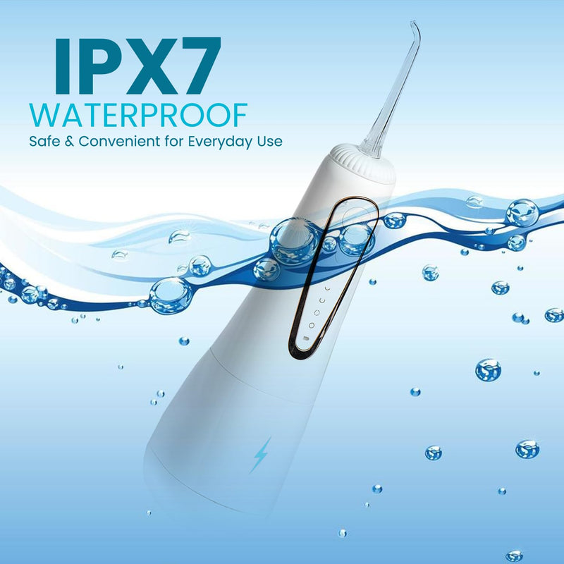 Cordless Water Flosser with 360° Rotating Tip for Easy Reach - Water Dental Flosser for Braces & Dental Care - Electric Water Flosser with USB Charger, Ideal for Travel & Everyday Use