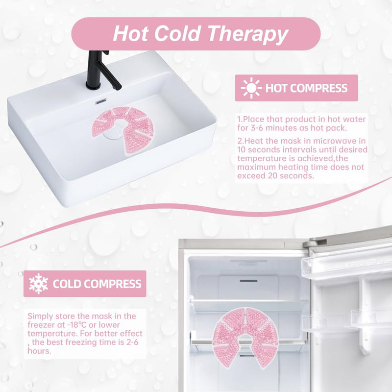 [Australia] - Hot/Cold Breast Gel Bead Ice Packs Breast Cooling/Heat Pads Relief for Breastfeeding, Nursing Pain, Mastitis, Engorgement, Swelling, Plugged Ducts | Boost Milk Let-Down & Production,2 Pack (Pink) Pink 