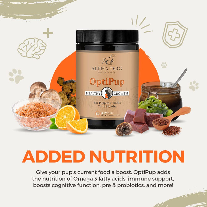OptiPup All-in-1 Puppy Multivitamin Contains 31 Superfoods Including Probiotics and Prebiotics for Digestive Support, Skin & Immune Health, and Optimum Growth (60 Servings) 10.72 Ounce (Pack of 1) - PawsPlanet Australia