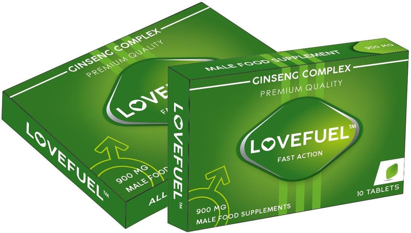 LOVEFUEL 900mg NEW UK | Maximum Duration | Immediate Effect | Without Contraindications | 100% Natural LIBIDO Booster for Men | Ginseng Tablets | Pack of 10