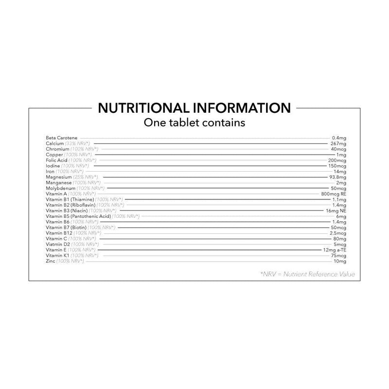 Multivitamins Nutritional Supplements for Women and Men, 365 Tablets, 1 Year Supply, 24 Active Vitamins and Minerals inc Vitamin D, C, B, Iron, Magnesium, Zinc, Vegan Vegetarian, UK Made by Transforme 1 count (Pack of 365)