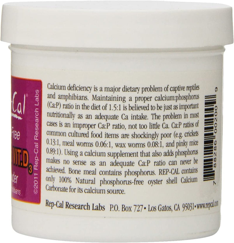 Rep Cal Calcium Vitamin D3 Ultrafine Powder Reptiles Amphibians 3.3-Oz - 3 Pack - PawsPlanet Australia
