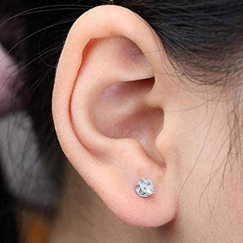 [Australia] - 12 Pack Self Ear Piercing Gun Kit, Disposable Self Ear Piercing Gun Kit with Earring Studs Safety Ear Piercing Gun Kit Tool (Silver) silver 