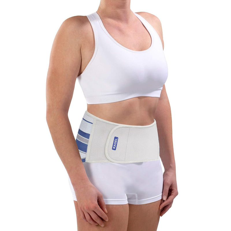 [Australia] - KAGEL MED back bandage - orthopedic bandage for men and women with metal supports and 3D compression - medical back support belt & back strap & kidney warmer (L (95-110cm)) L (95-110cm) 