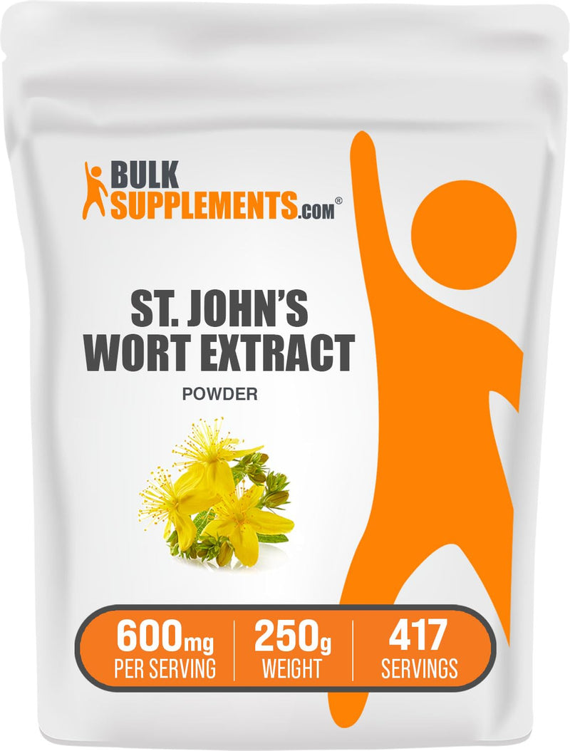 BulkSupplements.com St. John's Wort Extract (250 Grams - 8.8 oz) 8.75 Ounce (Pack of 1)