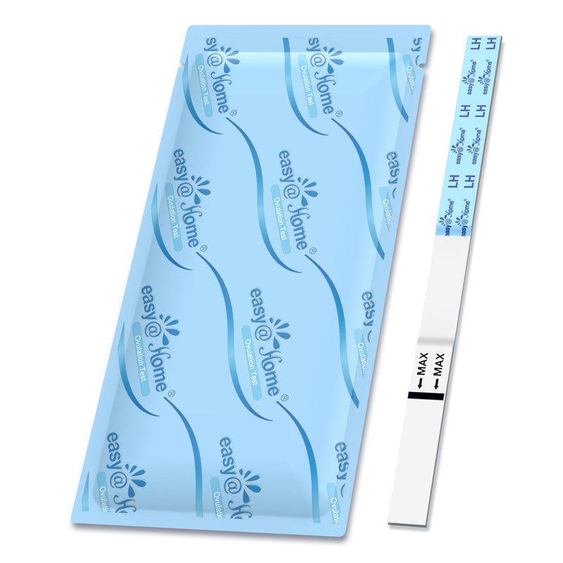 Easy@Home Ovulation Test Strips, 50-Pack, Fertility Test Kit | FSA Eligible, Ovulation Predictor Kit, Powered by Premom Ovulation Calculator iOS and Android APP, 50 LH Tests