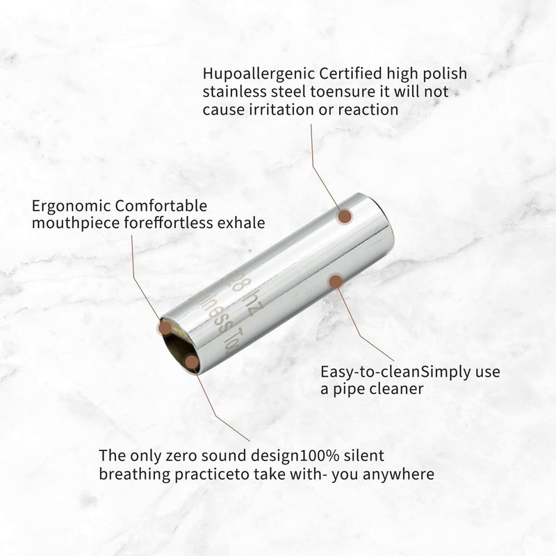 [Australia] - 528 Hz Meditation Necklace Breathing Frequency Sound Healing Device by Adjusting The Breathing for Anxiety & Stress Relief Mindfulness (White) 