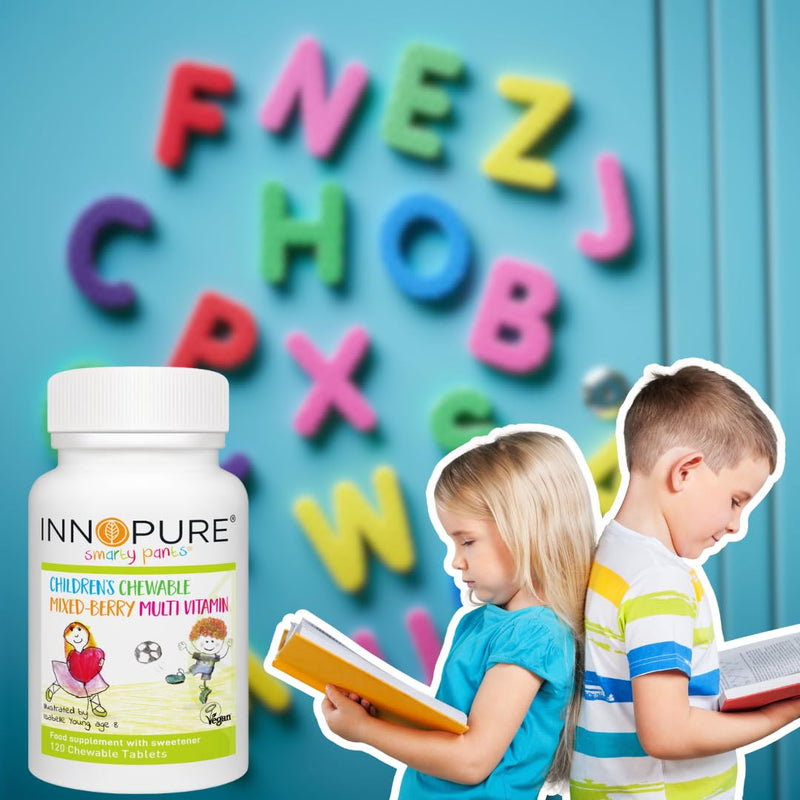 SmartyPants® 120 Vegan Chewable Kids Multivitamin Tablets - All B Vitamins, Vitamins D, C and E- Childrens Multivitamins with Iron to Contribute to the Normal Growth of Children - UK Made