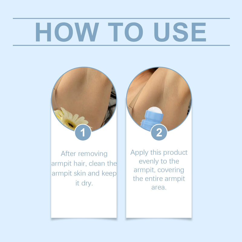 Ingrown Hair Treatment Serum, Smoothing Solution Ingrown Hair Treatment Roller, Gentle Exfoliation, for Underarms, Legs, and Chest, for Visibly Clearer, Smoother Skin (2pcs) 0.85 Fl Oz (Pack of 2)