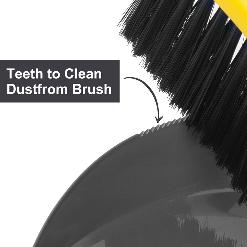 [Australia] - Dustpan and Broom Set Small,Mini Handheld Dust pan with Cleaning Brush Combo for Home Desktop, Sofa, Pet Care Household Bgreyyellow Mini Brush Pan 