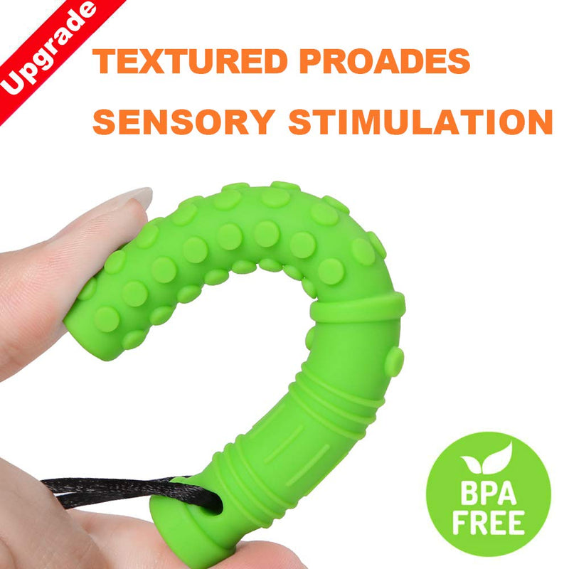 [Australia] - Chew Necklace, SLGOL 6 Pack Mace Chew Necklace for Sensory Kids, BPA Free, Food- Grade Silicone Oral Motor Aids chewelry Chewy Necklace Sensory for Autism, ADHD, Anxiety, or Other Special Needs 