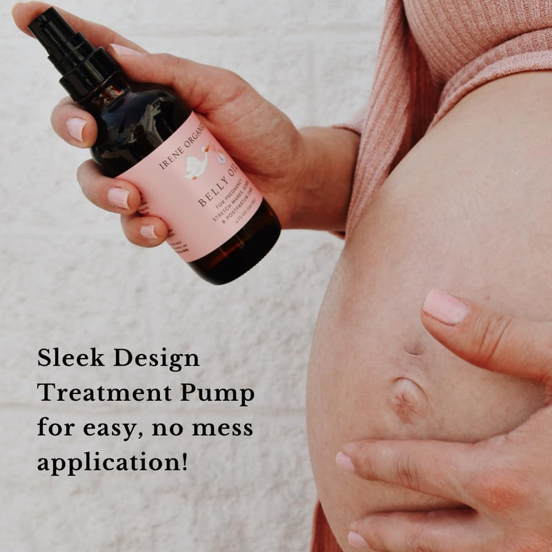[Australia] - Belly Bundle by Irene Organics - Organic Belly Butter and Oil for Pregnancy Stretch Mark Prevention and Treatment - Award Winning Skincare For Pregnancy and Postpartum - Mother's Day Gift Set (Large) 2 piece set - Large 