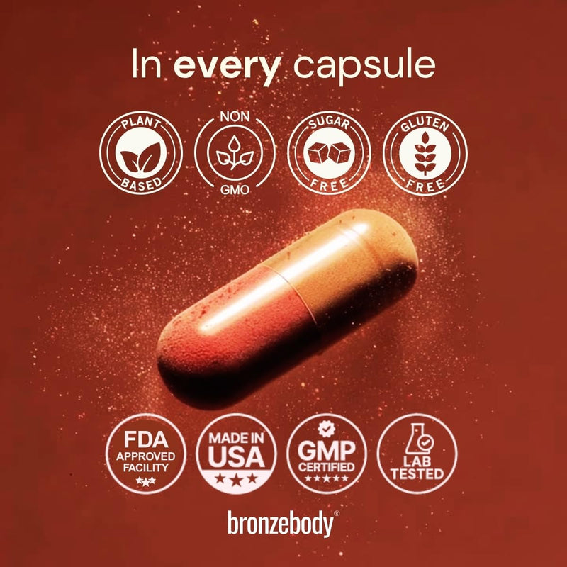 [Australia] - Glitz Capsules Enhanced with Tomato Lycopene, Lutein, Vitamin A+E for Accelerated Tanning Vegan Powerful Antioxidant Tocotrienol Melanin Collagen Urucum Annatto Herbal Supplement Detox Sun Prep 