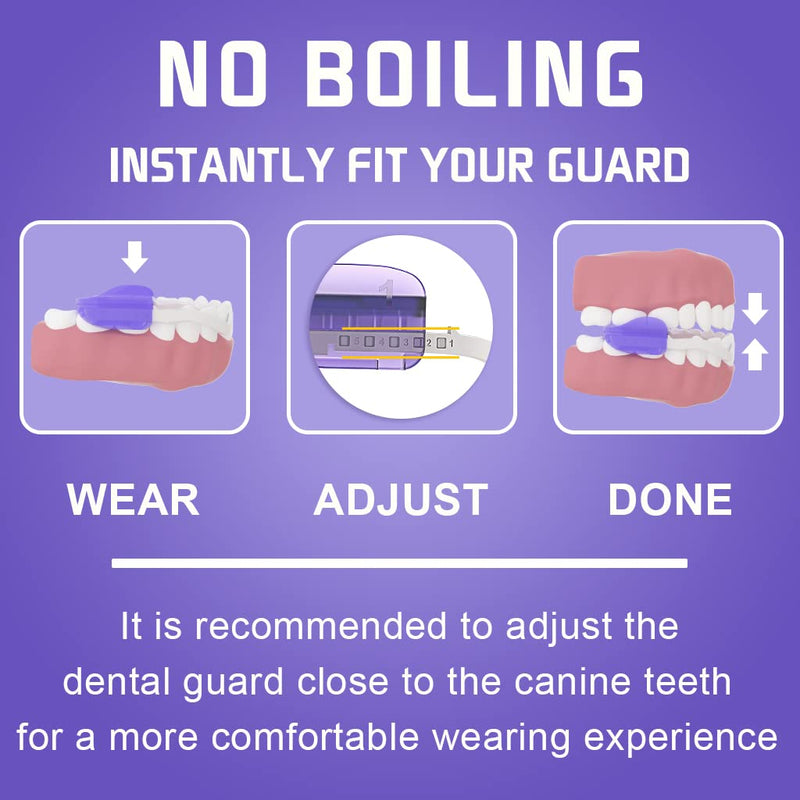 [Australia] - KOHEEL Adjustable Bite Splint for Bruxism, Bite Splint for Teeth Grinding, Instant Wear Bite Splint, Pack of 2 (Thick, for Severe Teeth Grinding) Thick for Severe Teeth Grinding 