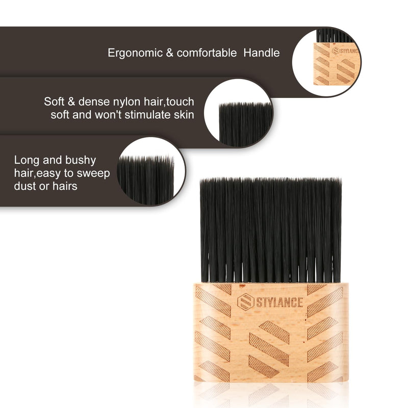 [Australia] - Wooden Neck Brush, Barber Hair Neck Duster Cutting Brush for Barbers 