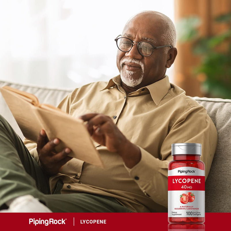 [Australia] - Piping Rock Lycopene Supplement | 40mg | 100 Softgels | Carotenoids | Non-GMO, Gluten Free 