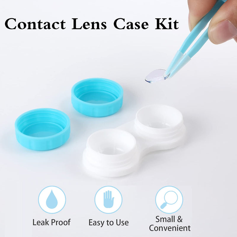 [Australia] - VOCOOL 16 Pcs Portable Contact Lens Tools Set, Inserter/Remover and Tweezer with Soft Tip Mini Eye Contact Case Box for Travel 