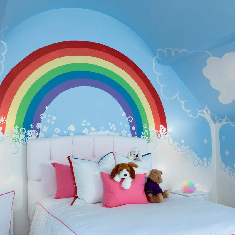 [Australia] - Globe Electric Adorable Multicolor Changing Integrated LED Rechargeable Silicone Night Light for Baby and Kids Rooms (Wally The Whale) White 