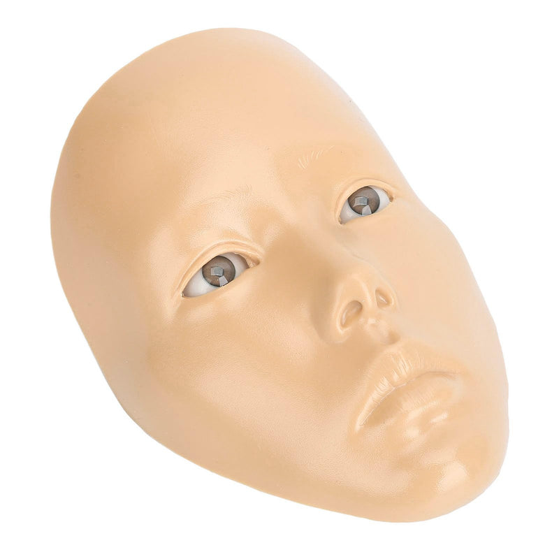 [Australia] - JTLB Makeup Practice Face with Plastic Stand 5D Silicone Full Face Makeup Practice BoardReusable Mannequin Tool for Beginner (White Skin) 