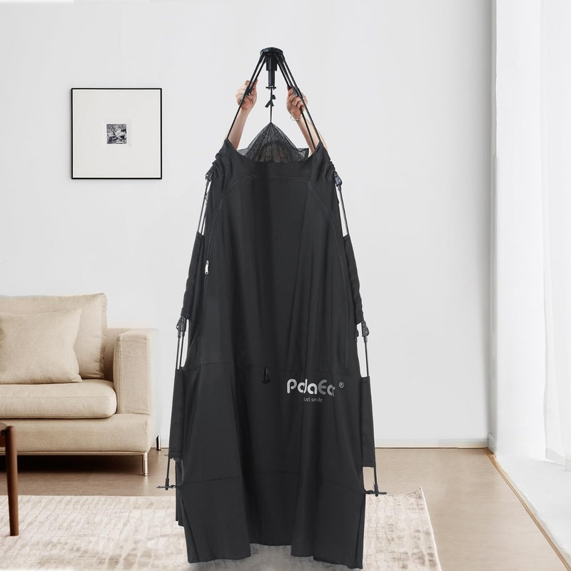 [Australia] - PandaEar Portable Blackout Tent for Babies and Toddlers, Privacy Canopy Cover for Pack N Play, Mini Cribs, Foldable Sleep Pod Travel & Indoor Use, Blocks 95% Light, Black 