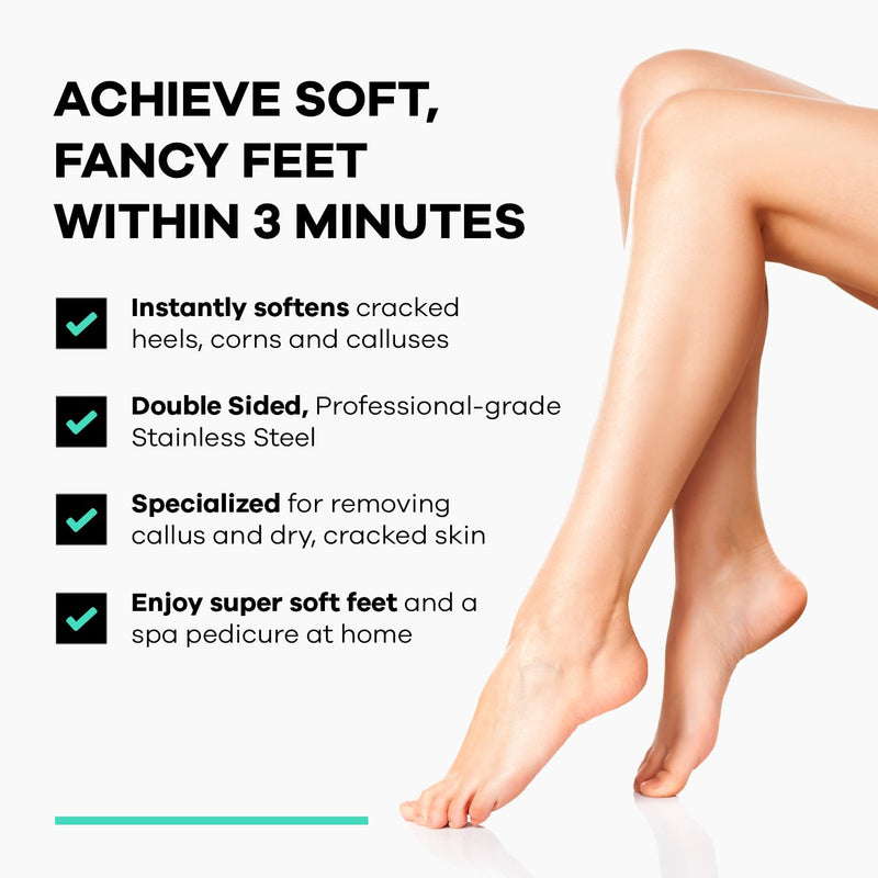 [Australia] - Dermasuri Callus Remover Foot Scrub - Exfoliating Feet Spray-on Formula and Reusable Deluxe Foot File - Dead Skin Remover, Callus Rasp, Scrubber, Peel & Soften Cracked Heels - Deluxe Pedicure Spa Kit 