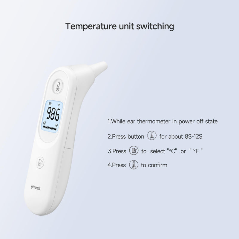 [Australia] - yuwell Thermometer, Digital Ear Thermometer for Adults, Babies, Toddlers and Kids – Fast, Gentle, and Accurate… YHT101 