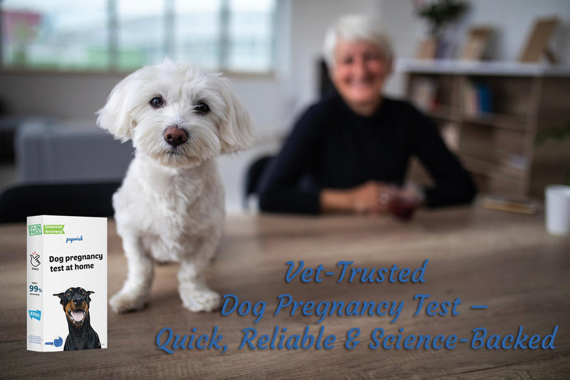 Dog Pregnancy Test Kit, Needle-Free Painless At Home Detection, 98% High Accuracy, Fast & Safe Canine Pregnancy Test for Dogs
