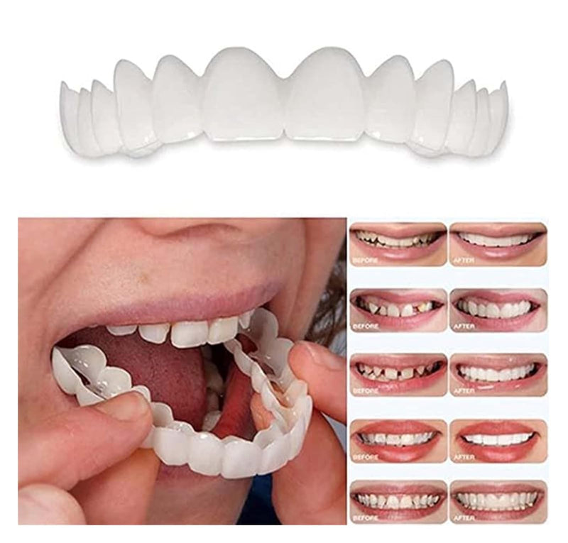 [Australia] - 2 PairsAdjustable, Top and Bottom,Temporary Nature and Comfortable, Regain Beautiful Smilefor Men and Women(White) White 