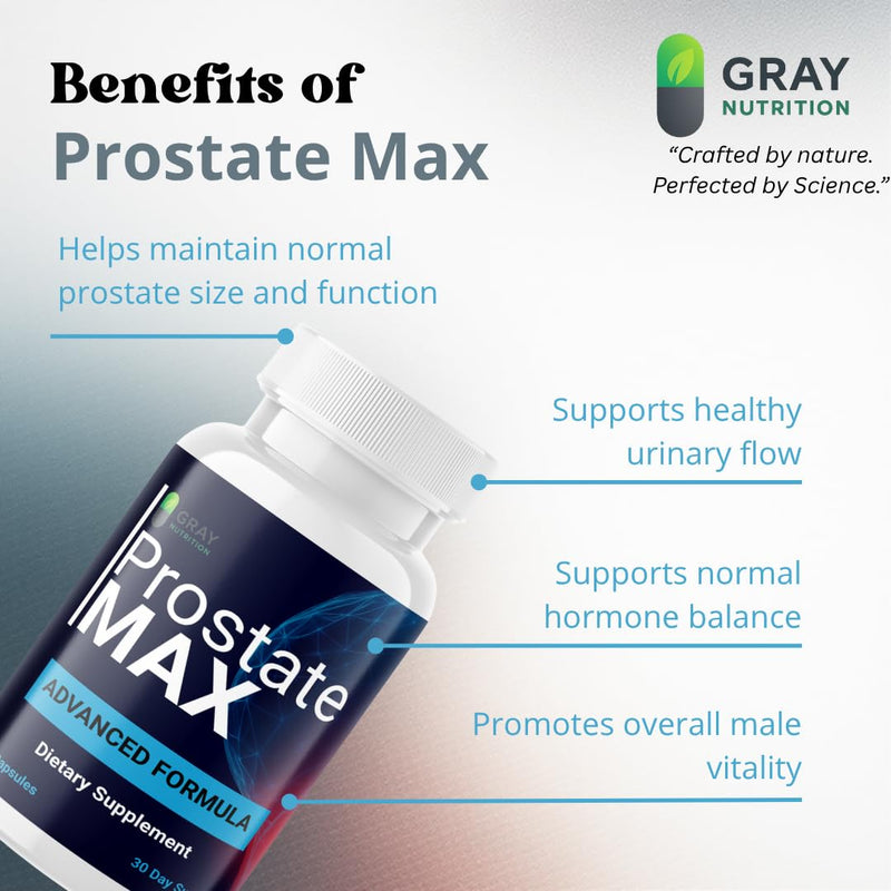 Prostate Max - Advanced Prostate Support Formula - One Month Supply - 60 Capsules