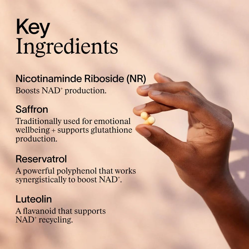 ARTAH Enhanced NAD+ Complex – Nicotinamide Riboside, Niacin, Resveratrol & Phytonutrients, 60 Vegan Capsules, Mental Clarity, Recovery & Longevity Formula – 30‑Day Supply