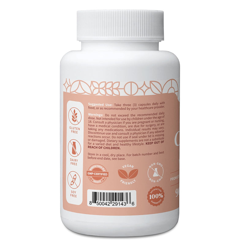 Pattern Wellness Fibro Complex Supplement – 90 Vegan Capsules | Formula with BioPerine® for Nutrient Absorption – Supports Muscle, Joint & Mobility Health 90 Count (Pack of 1)