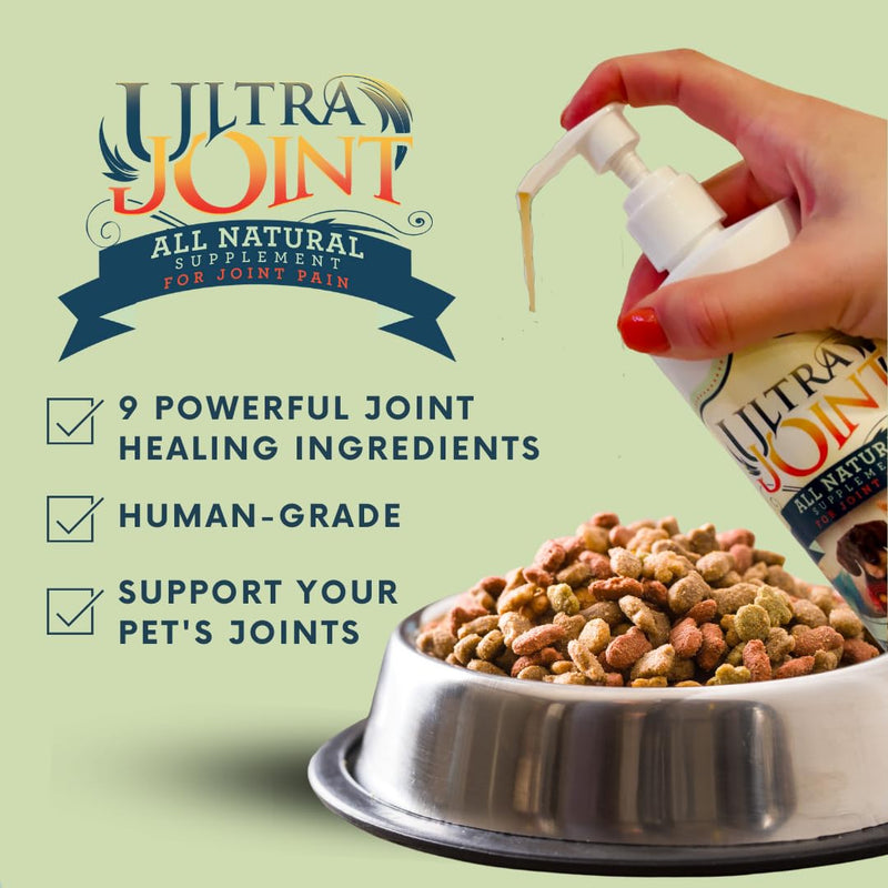 Ultra Joint - Liquid Joint Support Supplement for Dogs with Glucosamine & Chondroitin - Pain Relief from Arthritis & Inflammation (16 oz) 16oz - PawsPlanet Australia