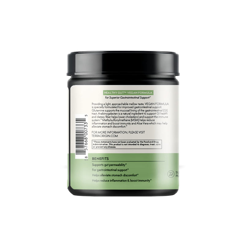 [Australia] - TERRA ORIGIN Healthy Gut Powder Vegan Formula | with L Glutamine, DGL Licorice Root Powder, MSM | Bloating and Leaky Gut | Gut Health for Women and Men | 30-Servings 8.7 Ounce (Pack of 1) 